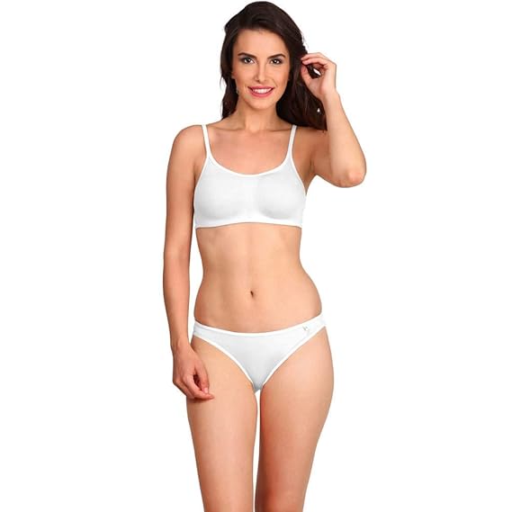 Jockey SS12 Women's Wirefree Non Padded Super Combed Cotton Elastane Stretch Full Coverage Beginners Bra with Adjustable Straps